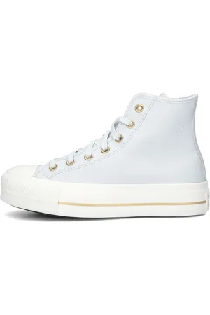 Converse Schoenen, Dames, Blauw, 36 1/2 EU, Grijze Hoge Top Lift Sneakers