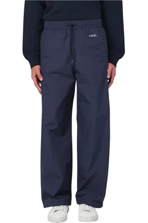 A.P.C. Broeken, Heren, Blauw, M, Blauwe Shell Broek Trekkoord Taille
