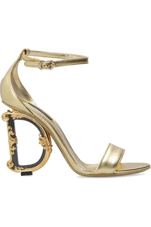 Dolce & Gabbana Schoenen, Dames, Geel, 36 1/2 EU, Leer, Sandalen met hoge hakken