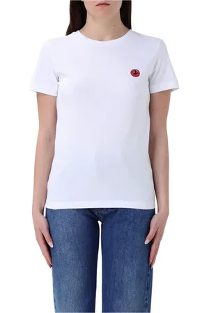 save the duck Tops, Dames, Wit, M, Witte Crew Neck T-Shirt