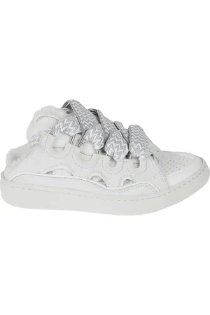 Lanvin Schoenen, Heren, Wit, 41 EU, Leer, Witte Curb Mules Sneakers