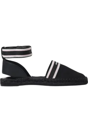 Armani Exchange Schoenen, Dames, Zwart, 39 EU, Zwarte Platform Espadrilles Damesschoenen