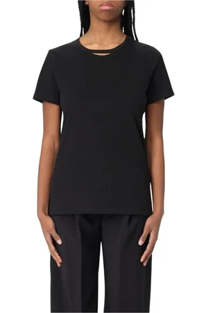 Elisabetta Franchi Tops, Dames, Zwart, S, Zwarte korte mouw trui