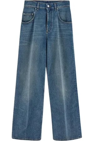 Stella McCartney Jeans, Dames, Blauw, W27, Katoen, Wide Leg Katoenen Jeans