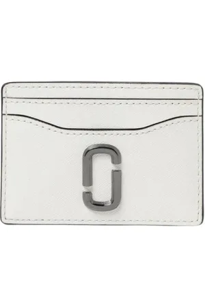 Marc Jacobs Accessoires, Dames, Wit, ONE Size, Leer, Elegante Leren Kaarthouder