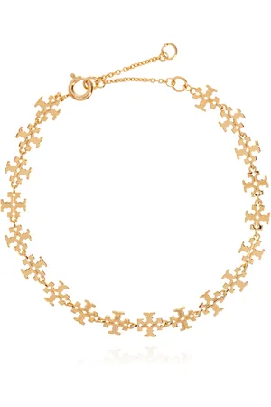 Tory Burch Accessoires, Dames, Geel, ONE Size, Leer, Messing armband