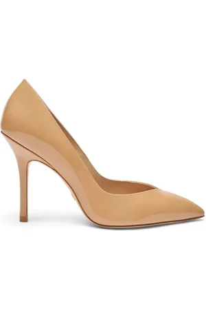 Stuart Weitzman Schoenen, Dames, , 37 EU, Leer, Elegante V-Cut Stiletto Pump