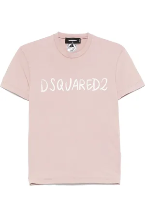Dsquared2 Tops, Dames, Roze, L, Lichtroze Crew Neck T-shirt