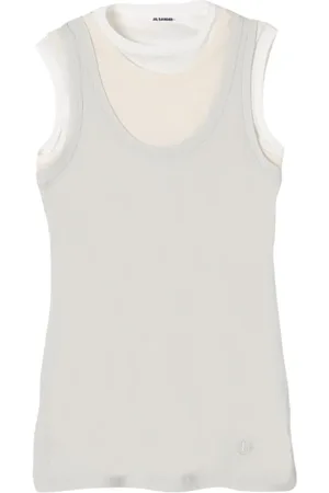 Jil Sander Tops, Dames, , S, Katoen, Katoenen Tanktop