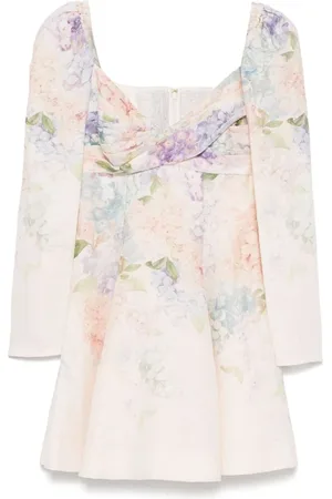 ZIMMERMANN Kleedjes, Dames, Veelkleurig, L, Witte Jurken voor Vrouwen