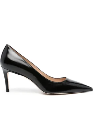 Stuart Weitzman Schoenen, Dames, Zwart, 37 1/2 EU, Leer, Stuart 75 Pump
