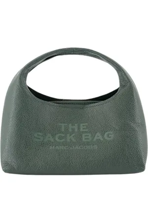 Marc Jacobs Tassen, Dames, Groen, ONE Size, Leer, Groene Leren Mini Sack Tas
