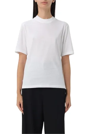 Filippa K Tops, Dames, Wit, S, Katoen, Zwart Crew Neck T-Shirt