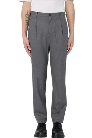 Incotex Broeken, Heren, Grijs, 2Xl, Wol, Klassieke Plooibroek Moderne Stijl