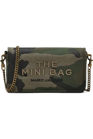 Marc Jacobs Tassen, Dames, Groen, ONE Size, The Camo Jacquard Chain Mini Bag