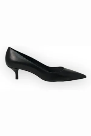 Stuart Weitzman Schoenen, Dames, Zwart, 39 EU, Leer, Kitten Heel Pumps