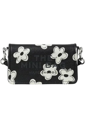 Marc Jacobs Tassen, Dames, Zwart, ONE Size, Leer, Daisy Print Crossbody Tas
