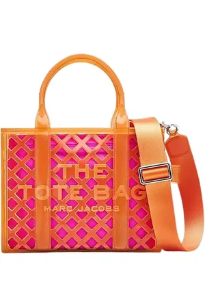 Marc Jacobs Tassen, Dames, Oranje, ONE Size, Leer, Jelly Mand Weef Tote Tas