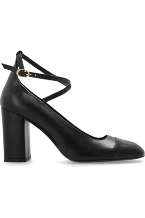 Stuart Weitzman Schoenen, Dames, Zwart, 40 1/2 EU, Leer, Eden Pumps met Bandjes en Hak
