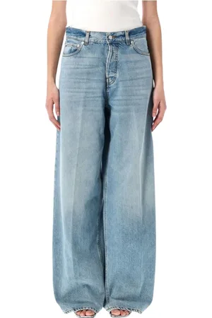 haikure Jeans, Dames, Blauw, W24, Katoen, Waterkleur Wide Leg Jeans