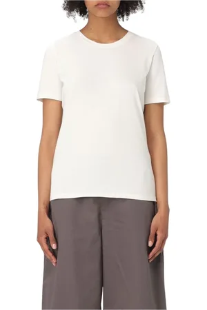 Max Mara Tops, Dames, Wit, M, Katoen, Witte korte mouw katoenen T-shirt