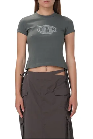 Daily paper Tops, Dames, Groen, M, Katoen, Groene Grafische Tee voor Vrouwen
