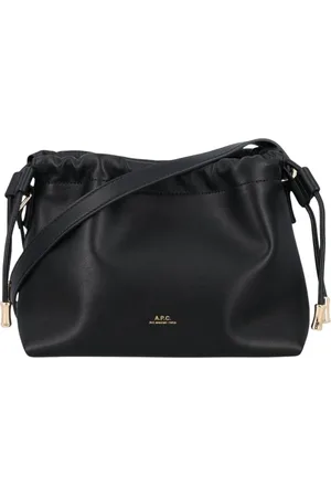 A.P.C. Tassen, Dames, Zwart, ONE Size, Leer, Zwarte Crossbody Tas voor Vrouwen