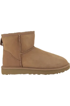 UGG Schoenen, Dames, , 38 EU, Leer, Leren Enkellaarzen met Reliëf Detail