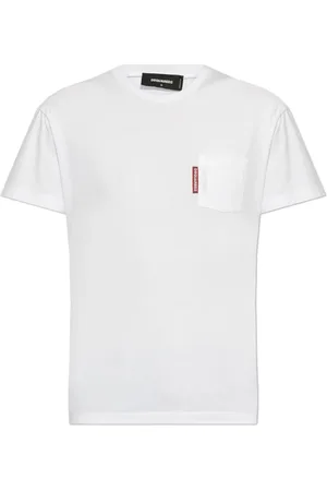 Dsquared2 Tops, Dames, Wit, 2Xs, Katoen, T-shirt met print