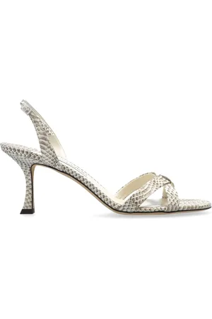 Jimmy Choo Schoenen, Dames, , 37 1/2 EU, Leer, Elsy 70 sandalen met hak