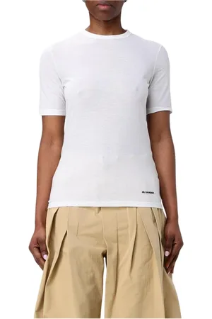 Jil Sander Tops, Dames, Wit, S, Witte korte mouw T-shirt