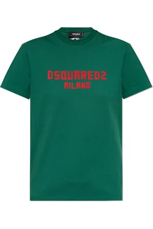 Dsquared2 Tops, Dames, Groen, XS, Katoen, T-shirt met Logo