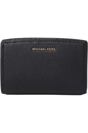 Michael Kors Accessoires, Dames, Zwart, ONE Size, Stijlvolle Luxe Leren Portemonnee Zwart