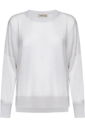 BLANCA Truien, Dames, Grijs, 2Xs, Wol, Grijze Sweater Collectie