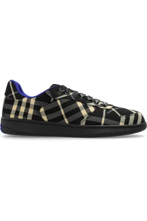 Burberry Schoenen, Heren, Zwart, 43 1/2 EU, Katoen, Terrace Sneakers