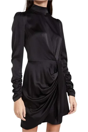 ZIMMERMANN Kleedjes, Dames, Zwart, S, Gedrapeerde Mini Jurk