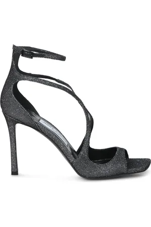 Jimmy Choo Schoenen, Dames, Zwart, 38 EU, Zwarte Glitter Sandalen voor Vrouwen