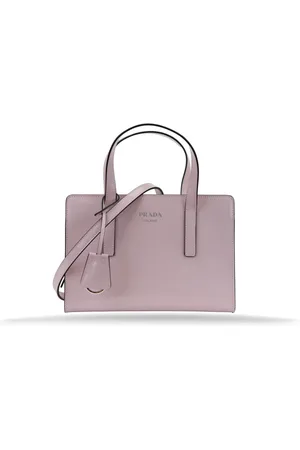 Prada Tassen, Dames, Roze, ONE Size, Leer, Schoudertas van geborsteld leer