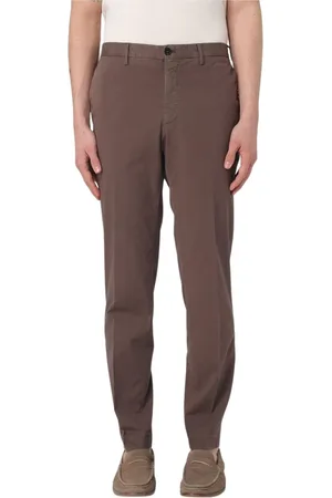 Incotex Broeken, Heren, Bruin, 3Xl, Bruine Slim Fit Chinos Broek