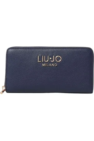 Liu Jo Accessoires, Dames, Blauw, ONE Size, Leer, Blauwe Zip Around Portemonnee Stijlvol