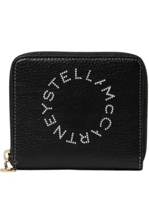 Stella McCartney Accessoires, Dames, Zwart, ONE Size, Leer, Zwarte Zip Around Portemonnee