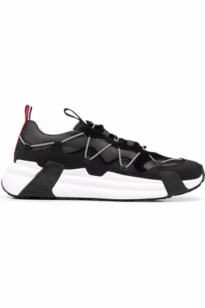 Moncler Schoenen, Heren, Zwart, 40 EU, Polyester, Compassor Low Top Sneakers