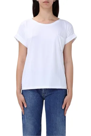 save the duck Tops, Dames, Wit, M, Grafisch T-shirt Vrouw Wit