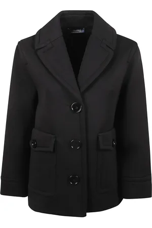 Max Mara Jassen, Dames, Zwart, L, Zwarte Estroso Jassen