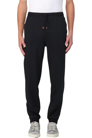Brunello Cucinelli Broeken, Heren, Zwart, M, Klassieke Zwarte Comfortabele Trainingsbroeken