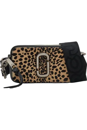 Marc Jacobs Tassen, Dames, Zwart, ONE Size, Leer, Cheetah Haircalf Snapshot Crossbodytas
