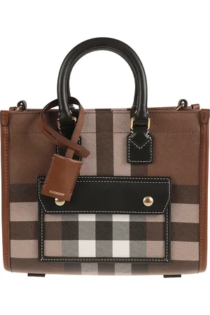 Burberry Tassen, Dames, Veelkleurig, ONE Size, Mini Ruitpatroon Tote Tas