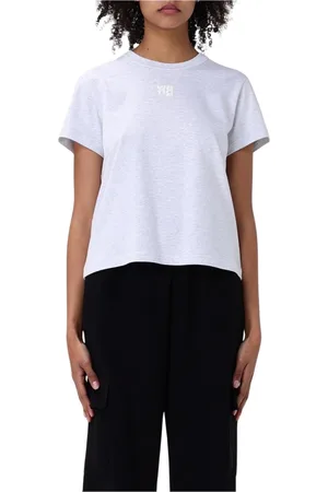 Alexander Wang Tops, Dames, Grijs, L, Grijze Crew Neck Tee Shirt