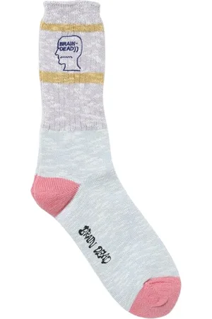 Brain Dead Ondergoed, Heren, Blauw, ONE Size, Blauwe Heren Logo Sokken