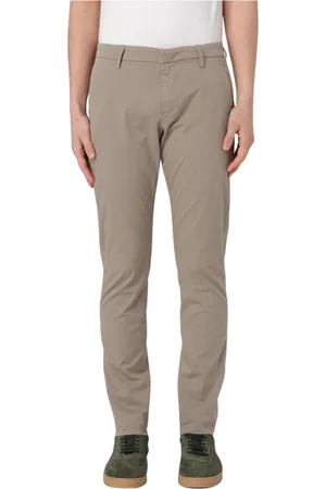 Dondup Broeken, Heren, Grijs, W35, Katoen, Slim Fit Grijze Chinos Broek